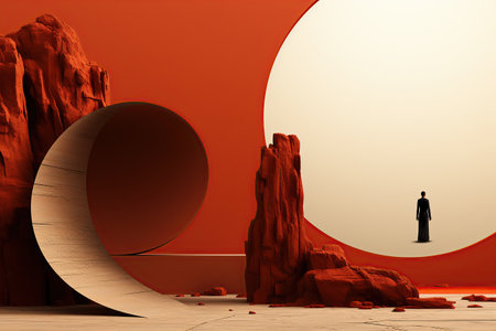 Minimal esquizo created by AIの素材