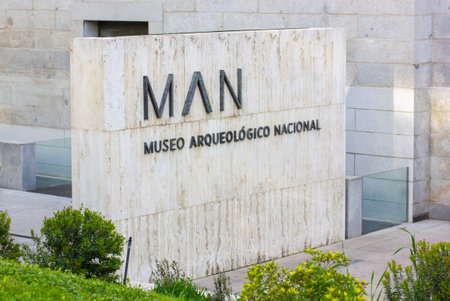 Madrid, Spain. May 9 2022. Entrance to MAN, Museo Arqueologico Nacional. Cultureのeditorial素材