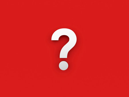 Question mark on a red background. 3D illustration