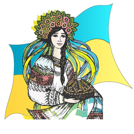  graphic, artistic, stylized image of Ukraineのイラスト素材