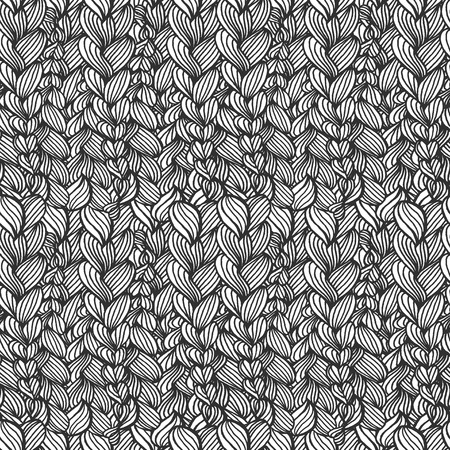 Vector graphics, artistic, stylized seamless pattern  background  with interweaving of braids. Abstract  background in the form of decorative braided pigtails.のイラスト素材