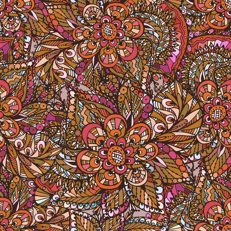 Vector seamless background delicate oriental watercolor. Beautiful pattern for design  and  decoration. Exquisite design of watercolor sketches of the flower.  Trendy print.のイラスト素材