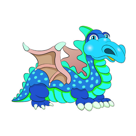 Cartoon amusing decorative dinosaur spotted.のイラスト素材