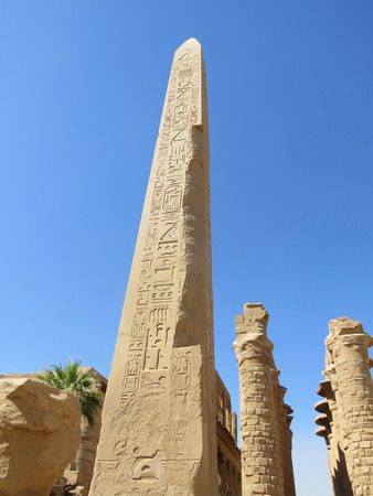 Hatshepsut's obelisk in Temple of Karnak.の写真素材