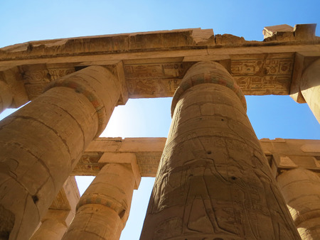 The ruins of the temple of the memorial complex of Karnak. Luxor. Egypt.の写真素材