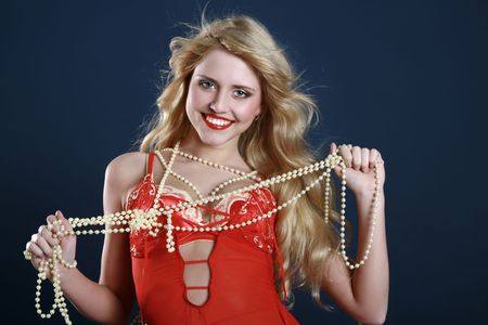 Portrait of attractive beautiful young womanの写真素材