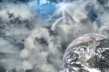 Space nebula starfield abstract illustrationの写真素材