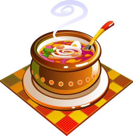Hot soupのイラスト素材