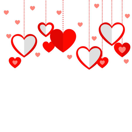 different hearts on a white background, vectorのイラスト素材