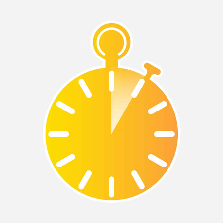 Time icon. Clock vector icon. Yellow colorのイラスト素材