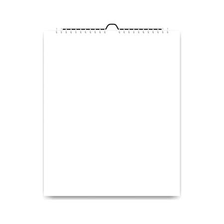 Blank calendar, card design on white background, vectorのイラスト素材