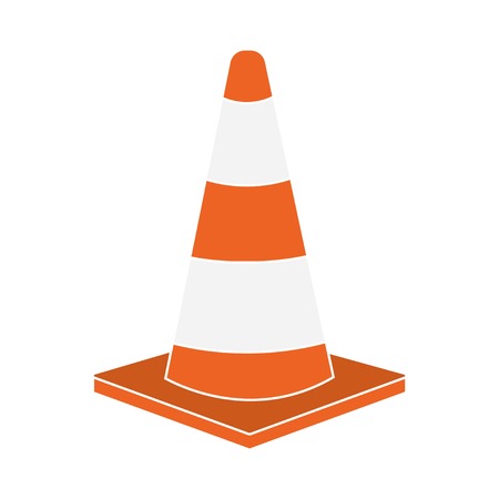 Road emergency sign on a white background, vectorのイラスト素材