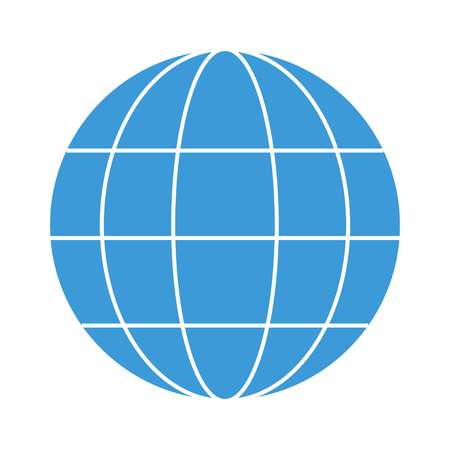 Earth with white lines on white background, vectorのイラスト素材