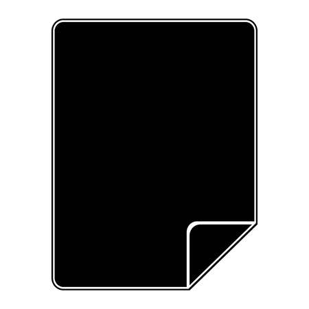 Vector black sheet of paper iconのイラスト素材