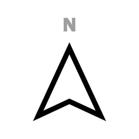 North Arrow icon vectorのイラスト素材