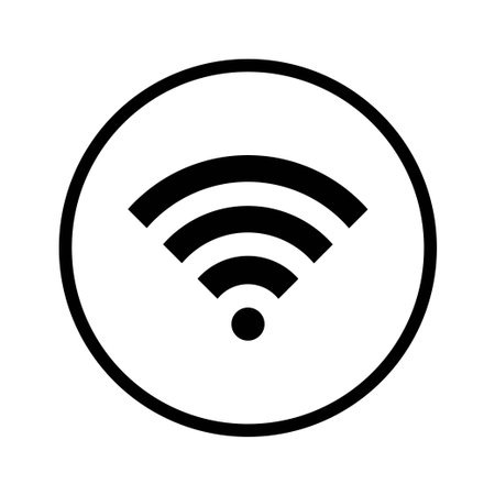 wifi icon vector. signal vector icon. Wireless and wifi icon or sign for remote internet access, in...