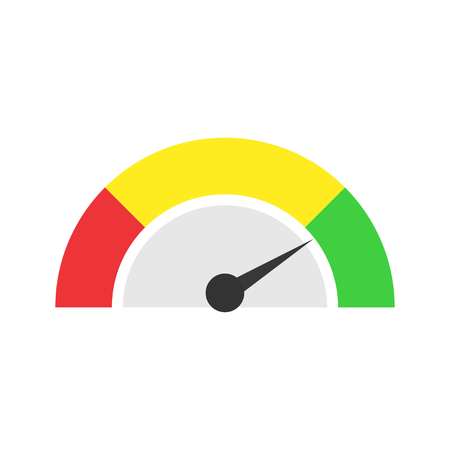 Speedmeter icon or sign with arrow. Vector illustration.のイラスト素材