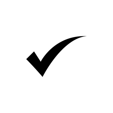 check icon vector. check mark icon. check list button icon on white background, vectorのイラスト素材