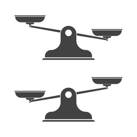 Scales, Flat design, vector illustration. Libra vectorのイラスト素材