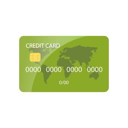 credit card on white background, vectorのイラスト素材
