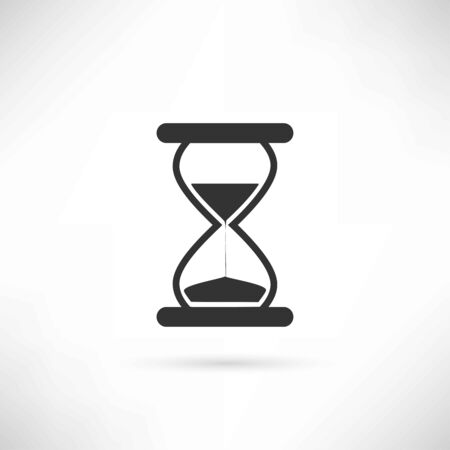 Hourglass Icon Vector Illustration on white backgroundのイラスト素材