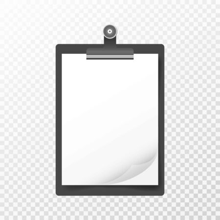 Folder with a white sheet of paper on on transparent background, vectorのイラスト素材