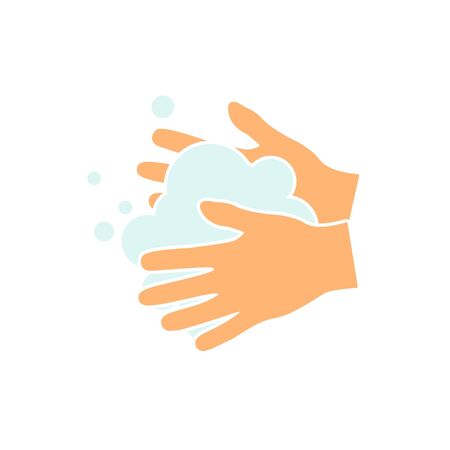 Hand sanitizer icon. Hands wash icon and hands logo. Vector illustrationのイラスト素材