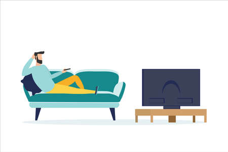 People watching the news, on a white background, vector illustrationのイラスト素材