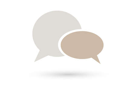 Thoughts with shadow on white background, vectorのイラスト素材