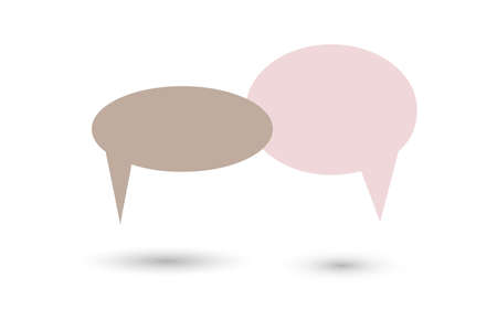 Thoughts with shadow on white background, vectorのイラスト素材
