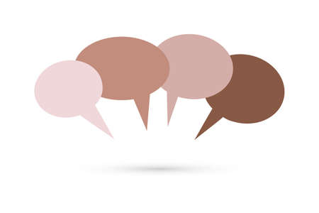 Thoughts with shadow on white background, vectorのイラスト素材