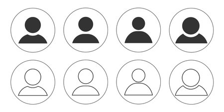 User Avatar, Person, User vector icon set.のイラスト素材