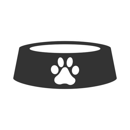 dog bowl icon. A bowl of bones for a dog. animal feed in a bowl. vectorset.のイラスト素材