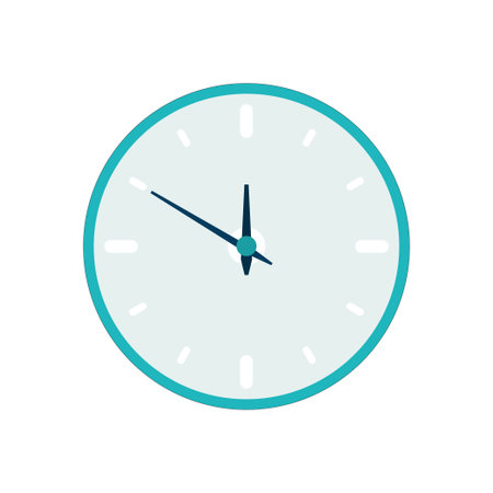 clock icon. Set of watches. flat style. vector.のイラスト素材