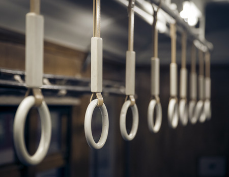 Handle on trainの写真素材