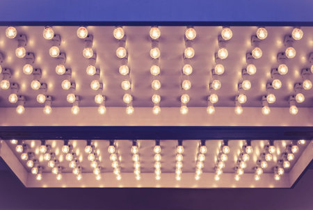 Fashion show Event Lights decoration backgroundの写真素材