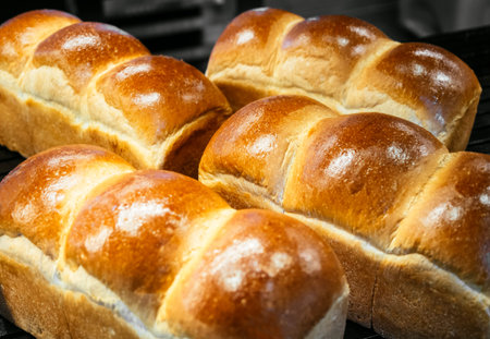 Bread loaf Fresh bake display in Bakery shop