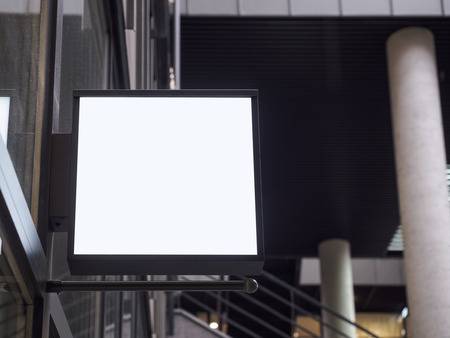 Signboard shop Mock up square shape Shop displayの写真素材