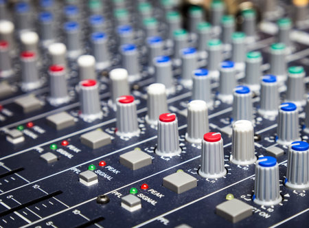 Music control buttons Studio music mixer equipment