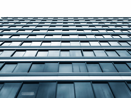 Architecture detail Modern Glass facade Modern building Black and White