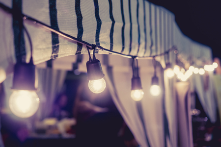 Lights decoration Event Festival outdoor Vintage toneの写真素材
