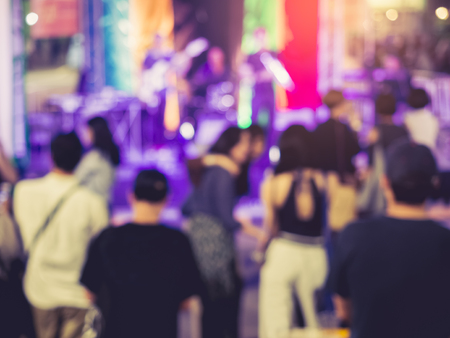 Festival Event Party Blurred People Backgroundの写真素材