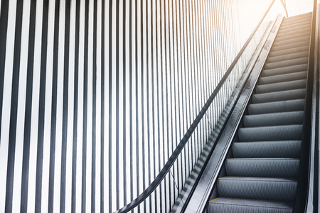 Escalator Modern Building Steel pattern wall Architecture detailの写真素材