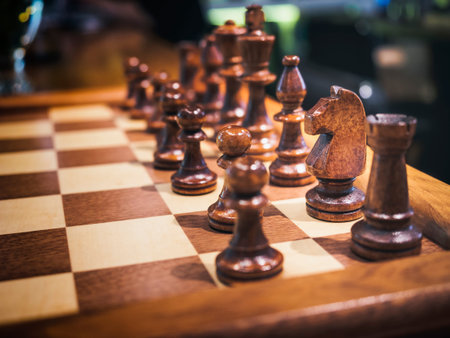 Chess Set on Chess board Plaly Game Leisure