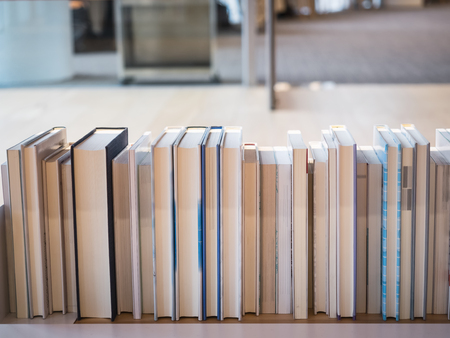 Books on bookshelf Library Education conceptの写真素材