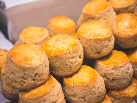 Scones in bakery shop