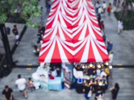 Festival Event outdoor Fashion shopping with blur People shoppingの写真素材