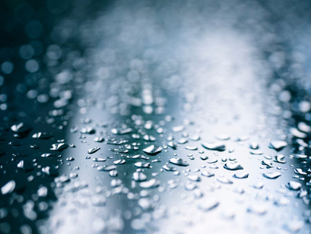 Raindrop texture Blur reflection backgroundの写真素材