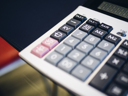 Calculator buttons Finance operation subtraction Business conceptの写真素材