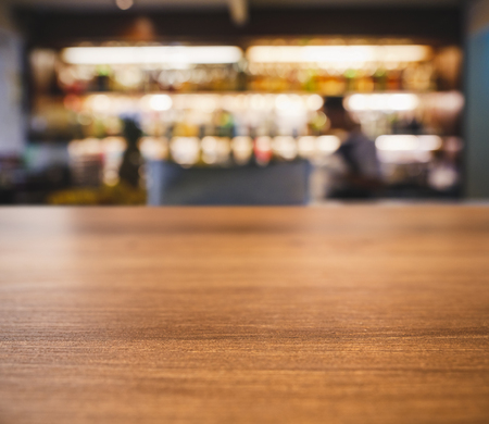 Table top counter Blur people Bar Cafe restaurant backgroundの写真素材